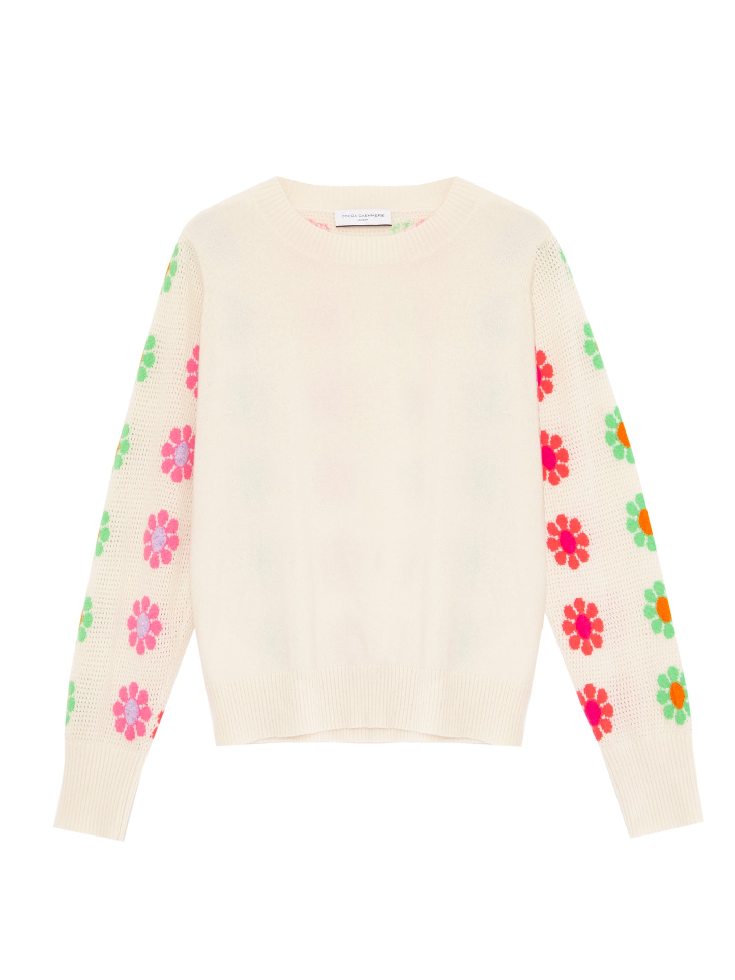 Cocoa Cashmere Flower Power Cashmere Sweater CC5318