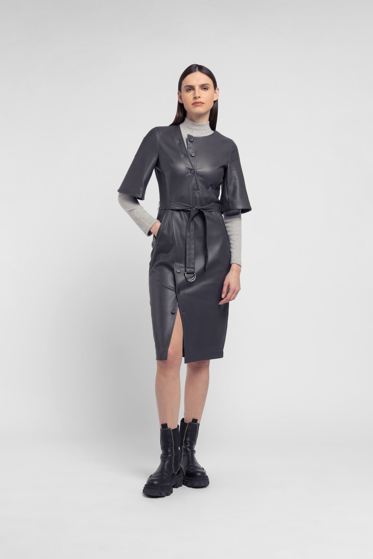 Urbancode Faux Leather Dress BT19-238*