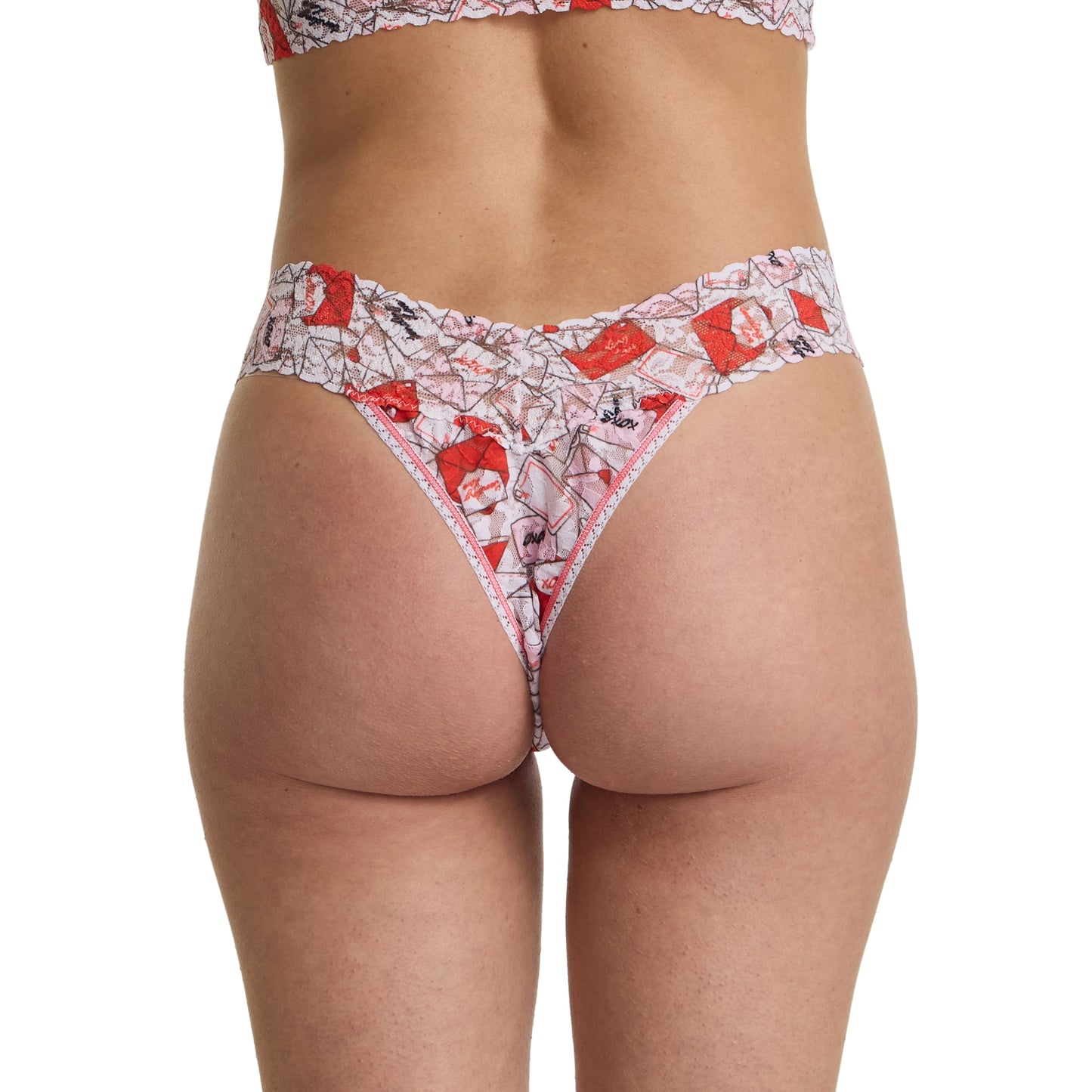 Hanky Panky Printed Signature Lace® Original Rise Thong With Love PR4811 WLOW