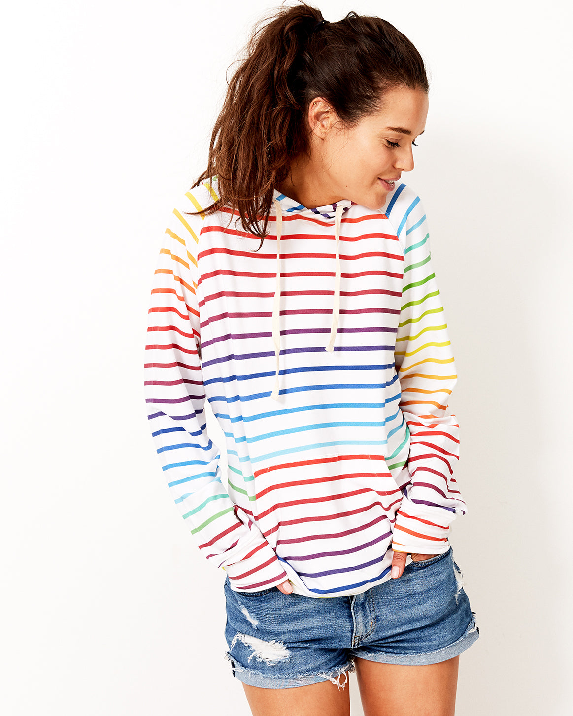Stripe & Stare Hoodies Rainbow Stripe