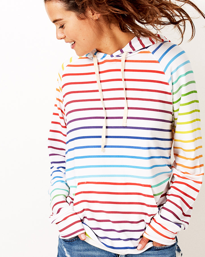 Stripe & Stare Hoodies Rainbow Stripe