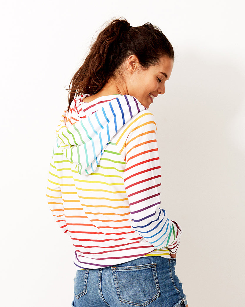 Stripe & Stare Hoodies Rainbow Stripe