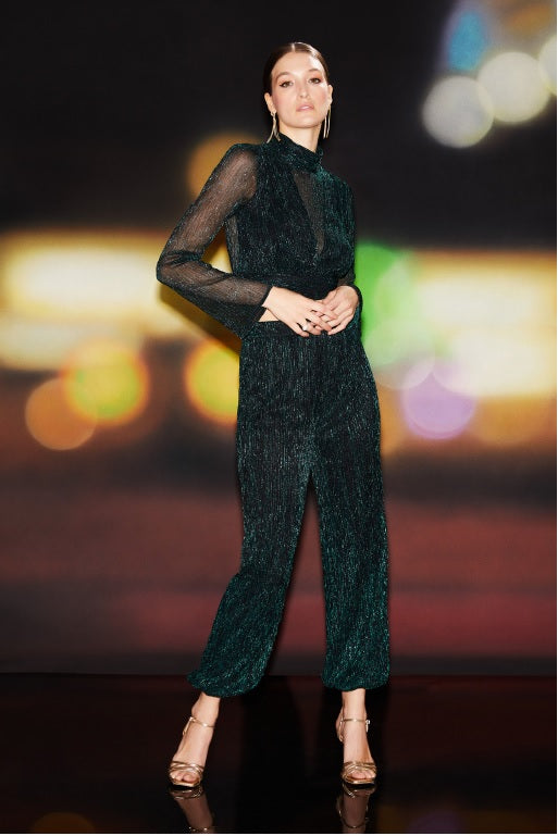 Bailey44 Aqua Shimmery Emerald Pants 410-P065